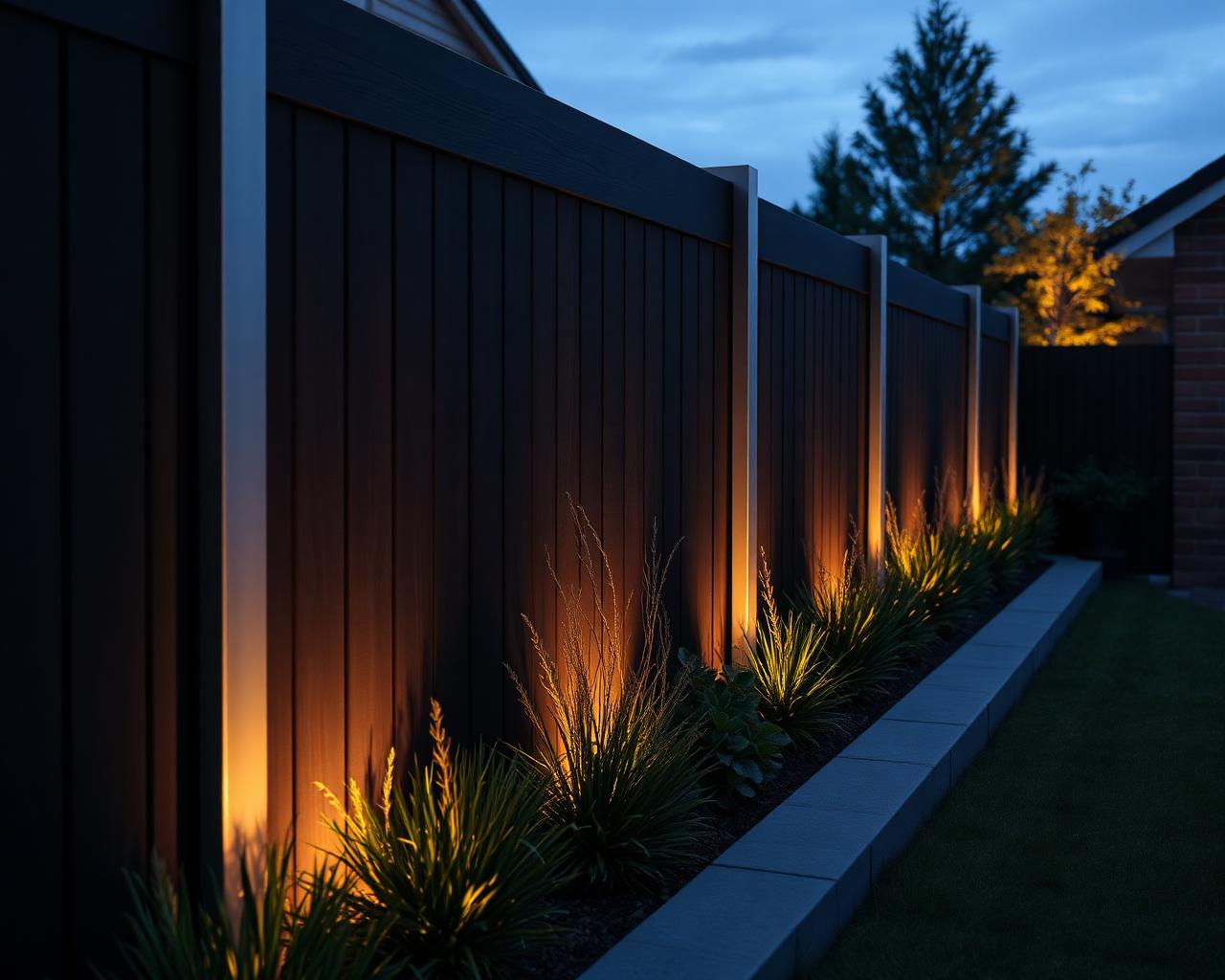 Detail van aluminium schutting paal